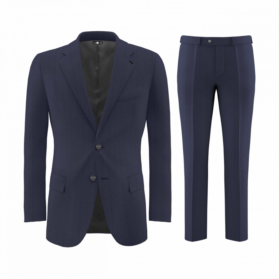 Traje azul marino a medida de Sarture